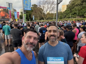 Christian from The Body Project starting the City2Surf run in Sydney