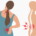 Illustration of posture-related neck and lower back pain